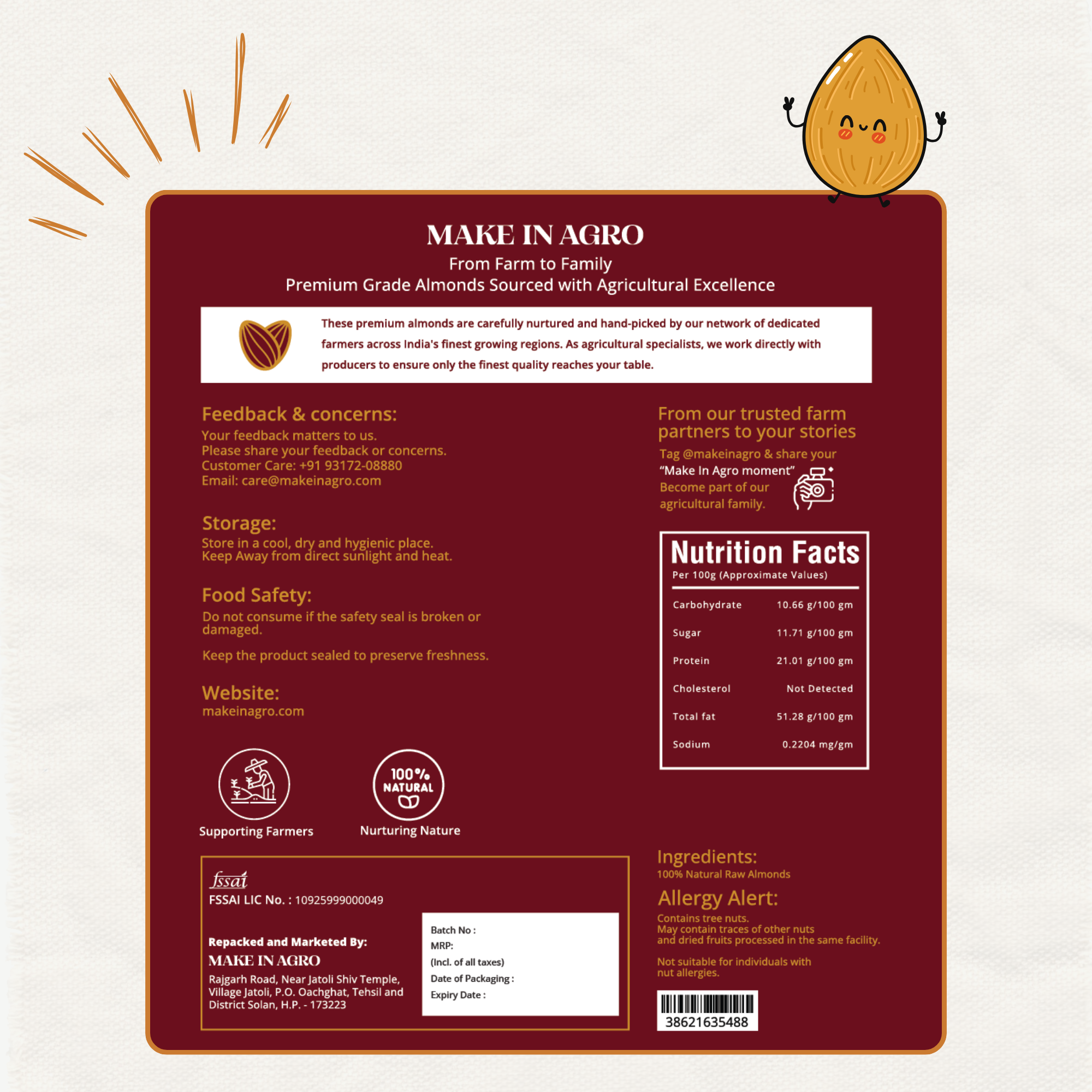 Buy Premium Almonds Online – 100% Natural & Healthy 250g